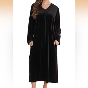 Just Love 3X Black Women's velour black Robe